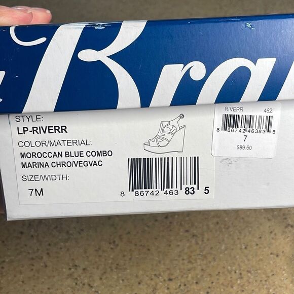 Lucky Brand RIVERR Crochet Boho Wedge Sandals 7 - Picture 8 of 15